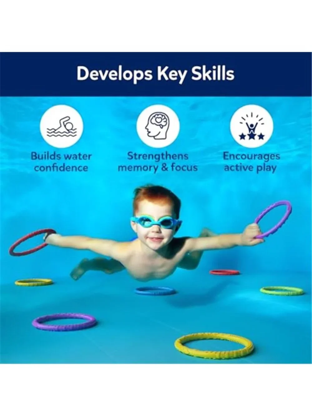 Pool Toys & Games, Dive Rings for Kids & Teens